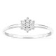 Anillo de oro blanco 18K con diamantes 0,09 ct