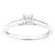 Anel solitário em ouro branco 9K com diamante criado 0,25 ct