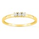 Anillo de oro amarillo 18K con 3 diamantes 0,10 ct