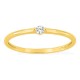 Anillo de oro amarillo 18K con diamante solitario 0,06 ct
