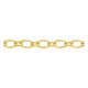 Pulsera de fantasía de cadena chapada en oro 20 cm