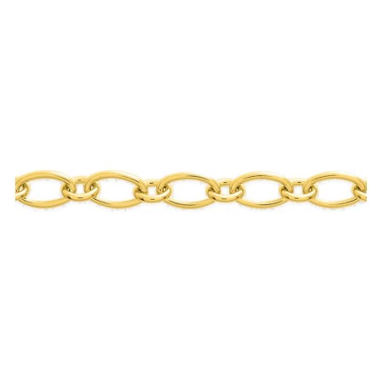 Pulsera de fantasía de cadena chapada en oro 20 cm