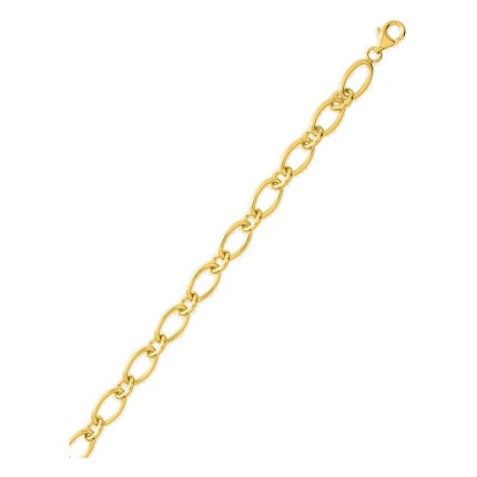 Pulsera de fantasía de cadena chapada en oro 20 cm