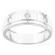 Anel em ouro branco 9K com 3 diamantes criados 0,30 ct em cravação fechada