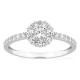 Anillo de plata de ley 925 rodiada con pavé de circonitas