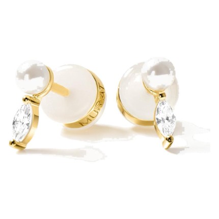 Pendientes Sirène de botón dorados