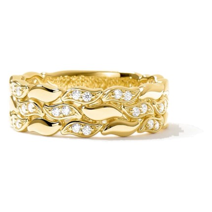 Anillo La Marée Triple Alterné dorado