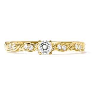 Anillo La Marée Solitaire dorado