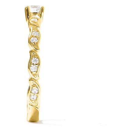 Anel La Marée Solitaire dourado