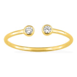 Anel tu e eu ouro amarelo 750 ‰ com zircónias