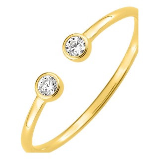 Anel tu e eu ouro amarelo 750 ‰ com zircónias