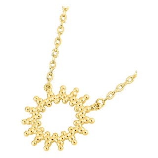 Colar sol banhado a ouro