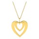 Colar banhado a ouro personalizável pendente coração