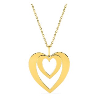 Colar banhado a ouro personalizável pendente coração
