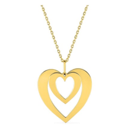 Collar bañado en oro personalizable colgante corazón