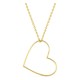 Collar bañado en oro colgante corazón