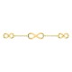 Pulsera motivos infinito bañada en oro