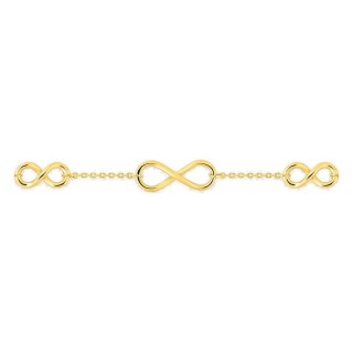 Pulseira motivos infinito banhada a ouro