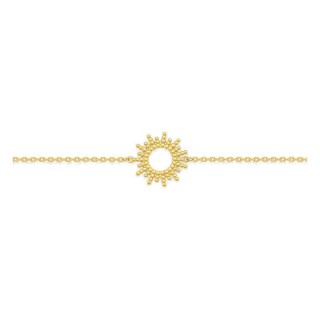 Pulsera motivo sol bañada en oro