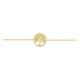 Pulsera cadena forzada bañada en oro con árbol de la vida de circonitas