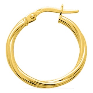 Brincos argola banhados a ouro 15 mm de diâmetro