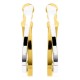 Pendientes aro 15 mm anillas bicolores bañadas en oro y rodio