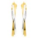 Pendientes aro 20 mm anillas bicolores bañadas en oro y rodio