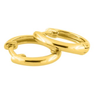Brincos argola banhados a ouro 9 mm