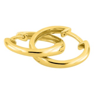 Brincos argola banhados a ouro 13 mm