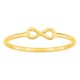 Anillo bañado en oro motivo infinito