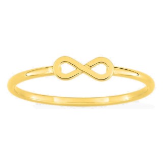 Anel banhado a ouro motivo infinito