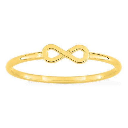 Anel banhado a ouro motivo infinito