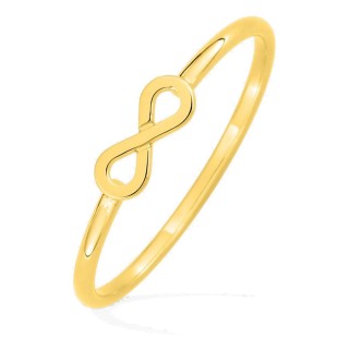 Anel banhado a ouro motivo infinito