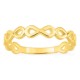 Anillo bañado en oro motivo infinito repetido