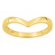 Anillo bañado en oro en V