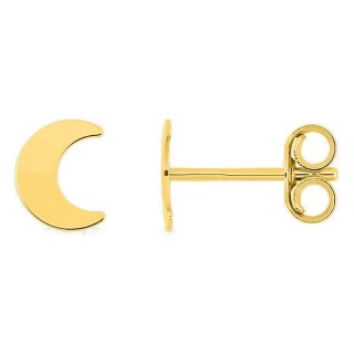 Pendientes de botón oro amarillo 750 ‰ motivo luna