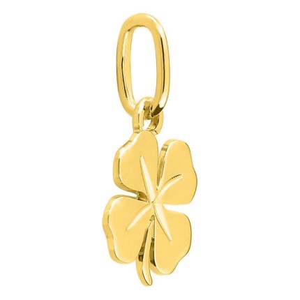 Colgante oro amarillo 750 ‰ motivo trébol grabado