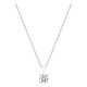 Colar solitário prata 925 rodiada com zircónia 6 mm