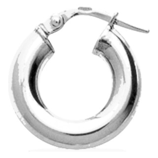 Pendientes aro 8 mm plata de ley 925 rodiada