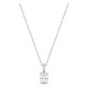Colar prata 925 rodiada com zircónia branca oval 8 x 6 mm