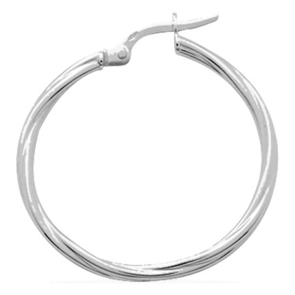 Argolas prata 925 rodiada 25 mm