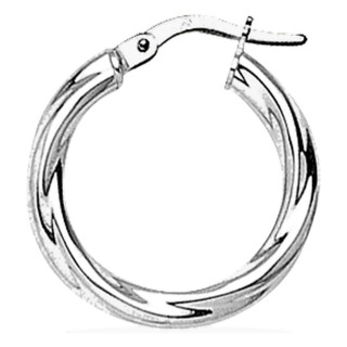 Pendientes aro plata de ley 925 rodiada 15 mm