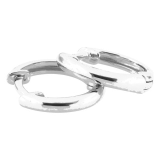 Brincos argola prata 925 rodiada 11 mm