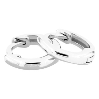 Brincos argola prata 925 rodiada 9 mm
