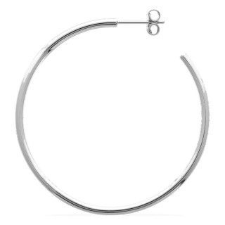 Argolas prata 925 rodiada 40 mm