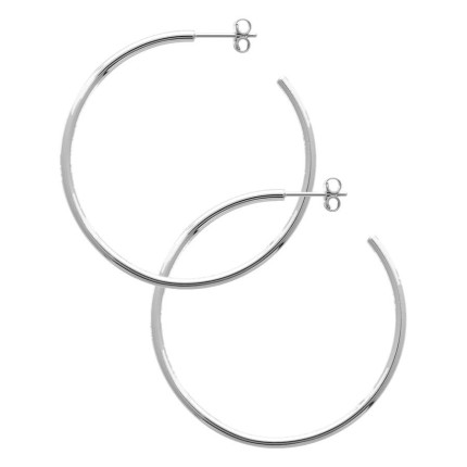 Argolas prata 925 rodiada 40 mm