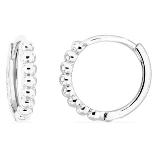 Pendientes aro plata de ley 925 rodiada 10 mm de diámetro