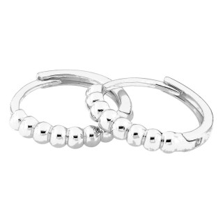 Pendientes aro plata de ley 925 rodiada 10 mm de diámetro
