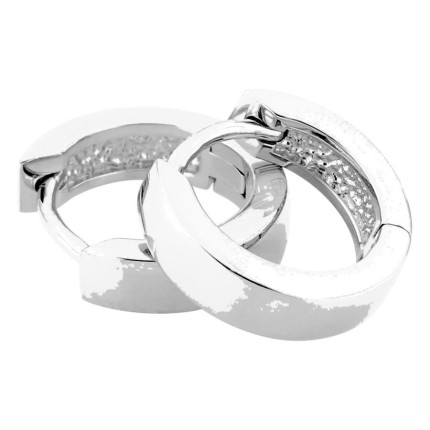 Brincos argola 10,6 mm prata 925 rodiada