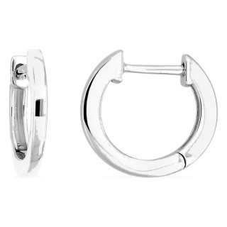 Pendientes aro 12,3 mm plata de ley 925 rodiada